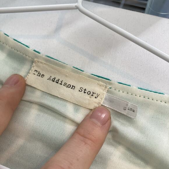 Anthropologie The Addison Story Green Ikat Maxi Dress Size S Boho Resort Beachy‎ - Picture 5 of 10